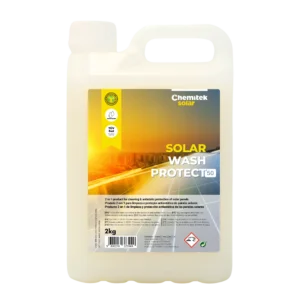 תוסף ניקוי מקצועי לפאנלים סולאריים Chemitek Solar 2 ק"ג - אריזת חיסכון לפירוק לכלוך אורגני ומקסום תפוקה.